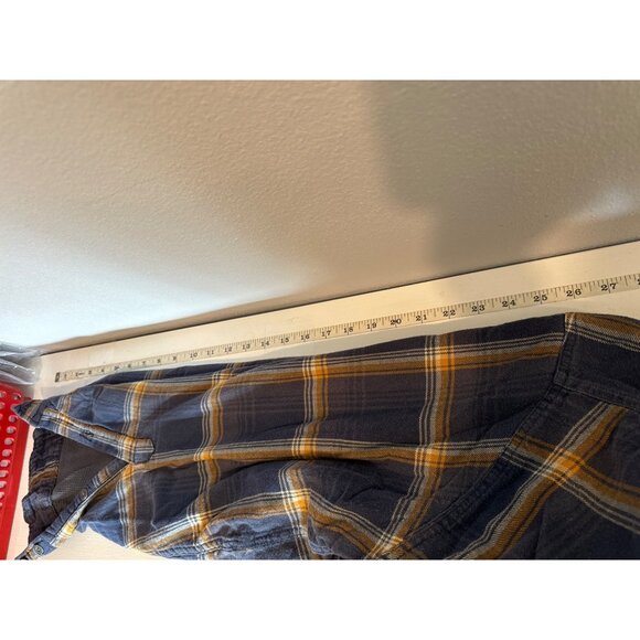 Ascend Mens Flannel Shirt Sz XL? Navy Plaid Lined Thermal Heavywt Rugged Outdoor - Picture 8 of 10